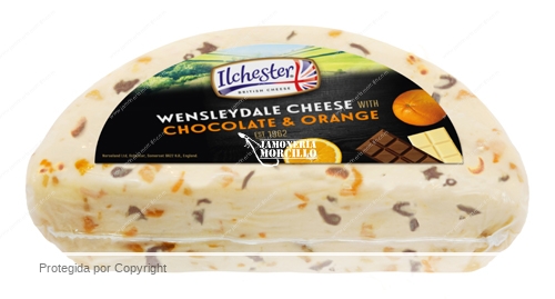 queso wensleydale chocolate naranja ilchester 1,5 kg